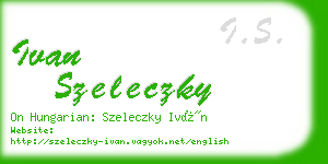 ivan szeleczky business card